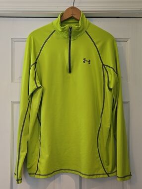 Under Armour Neon Lime 1/4 Zip Performance Top